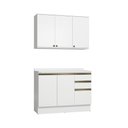 Ver imagem 2 de Armário de Cozinha Compacta 100% Mdf 120cm Branco Celeste Kappesberg