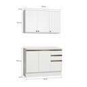 Ver imagem 3 de Armário de Cozinha Compacta 100% Mdf 120cm Branco Celeste Kappesberg