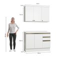 Ver imagem 4 de Armário de Cozinha Compacta 100% Mdf 120cm Branco Celeste Kappesberg