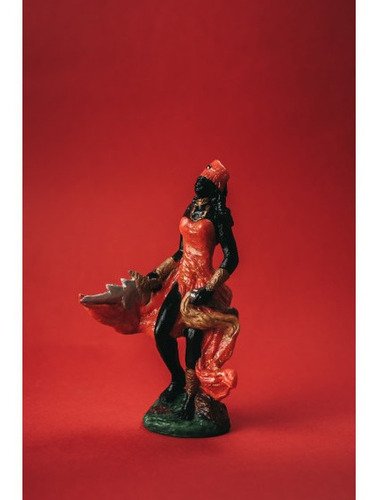 Imagem Orixa Oya (iansa) Vermelha Escultura Resina Estatua 14 Cm - 1