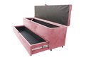Ver imagem 1 de Recamier Puff Baú Sapateira com Gaveta 1,58 Cm para Cama Box Queen Size - Rosa Claro