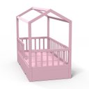 Ver imagem 4 de Cama Montessoriana Solteiro C/ Auxiliar Rosa