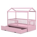 Ver imagem 3 de Cama Montessoriana Solteiro C/ Auxiliar Rosa