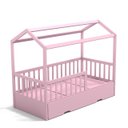 Ver imagem 2 de Cama Montessoriana Solteiro C/ Auxiliar Rosa