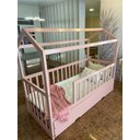 Ver imagem 1 de Cama Montessoriana Solteiro C/ Auxiliar Rosa