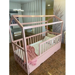 Cama Montessoriana Solteiro C/ Auxiliar Rosa