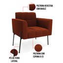 Ver imagem 4 de Namoradeira e 2 Poltronas Pé de Ferro Pto Elisa Bouclê Terra D03 - D'Rossi