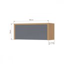 Ver imagem 3 de Armário Geladeira 1 Porta Báscula Nesher Condessa 80cm MDF