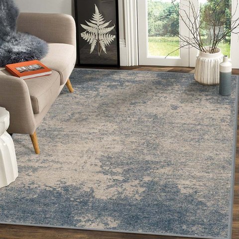 Tapete Belga Harmony Trendy Cinza/azul 1,00x1,40m Abdalla