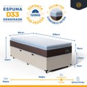 Ver imagem 3 de Cama Box Baú com Colchão de Espuma D33 Pillow Top Comfort Luxo Solteiro 88cm