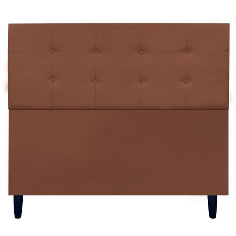 Cabeceira Decorativa Ivy para Cama de Casal 140 Cm Suede Terracota, Suede
