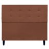 Cabeceira Decorativa Ivy para Cama de Casal 140 Cm Suede Terracota, Suede - 1