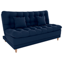 Ver imagem 1 de Sofa Cama 2 Lugares 185 Cm Duda Veludo Maserati Azul Milani Store