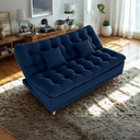 Ver mais imagens de Sofa Cama 2 Lugares 185 Cm Duda Veludo Maserati Azul Milani Store