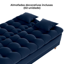 Ver imagem 6 de Sofa Cama 2 Lugares 185 Cm Duda Veludo Maserati Azul Milani Store