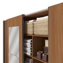 Ver imagem 6 de Guarda Roupa Casal com Espelho 3 Portas de Correr e 4 Gavetas 260cm Elegance Canela
