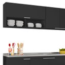 Ver imagem 6 de Armário de Cozinha Cp02 com Pia 180cm Pérola Z34 Preto - Mpozenato
