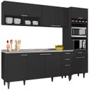 Ver imagem 2 de Armário de Cozinha Cp02 com Pia 180cm Pérola Z34 Preto - Mpozenato