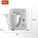 Ver imagem 6 de Batedeira Planetária Mondial 4,5l Branco 700w 220v - Bp-03-w