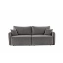 Ver imagem 2 de Sofa Cama 3 Lugares 2,00 m Pé de Madeira Los Angeles:Chumbo/Veludo