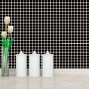 Ver imagem 1 de Papel de Parede Adesivo Pastilha Preta Cozinha Banheiro Autocolante