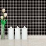 Papel de Parede Adesivo Pastilha Preta Cozinha Banheiro Autocolante - 1