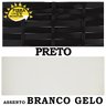 2 Banquetas Forts Baixa Aço Carbono Fibra Sintética Preto Assento Branco - 4