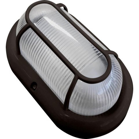 Tartaruga Clean Pp Lente Pc 1xe27 Ip41 Preto Blumenau Iluminação Tartaruga Led Ip41 com Grade para