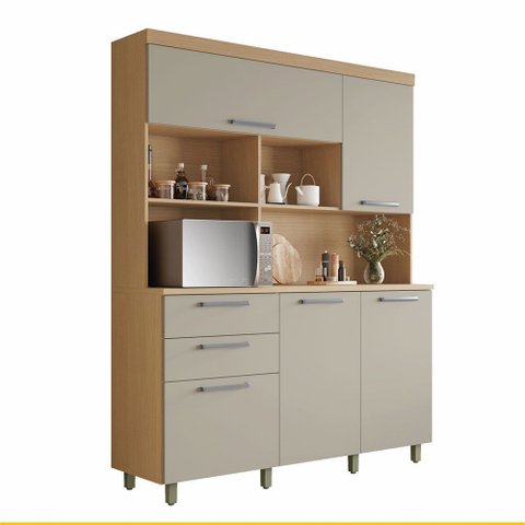 Cozinha Nobreza 5 Portas 2 Gavetas 160cm 100 Mdf Nesher