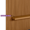 Ver imagem 4 de Painel Home Ripado Para TV Até 75 Polegadas 1.8 Com Nicho e Prateleira Nature Off White Linea Brasil