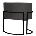 Ver imagem 2 de Poltrona Decorativa Sala de Estar Luana Base Preta Veludo Cinza - Montanaris Decor Md Montanaris Dec