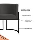Ver imagem 5 de Poltrona Decorativa Sala de Estar Luana Base Preta Veludo Cinza - Montanaris Decor Md Montanaris Dec