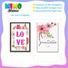 Kit 02 Placas Mdf Love e Gratidão Decoração Parede 28,7x22cm - 3