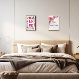 Kit 02 Placas Mdf Love e Gratidão Decoração Parede 28,7x22cm - 4