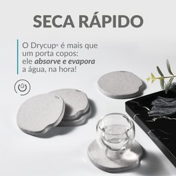 Porta Copos de Terra Diatomácea Seca Rápido Drycup Momo Lifestyle (4 Unidades) - 5