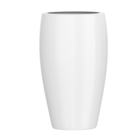 Vaso Fibra de Vidro Atenas m 67cm Decorativo Branco Brilho