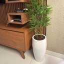 Ver imagem 2 de Vaso Fibra de Vidro Atenas m 67cm Decorativo Branco Brilho