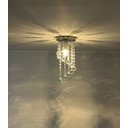 Ver imagem 3 de Lustre Cristal Acrílico Alto Brilho Redondo Espiral 30 Cm Altura com Soquete E27 - Transparente