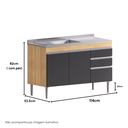 Ver imagem 5 de Gabinete de Pia Libra 114cm