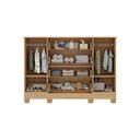 Ver imagem 5 de Cômoda Infantil 125cm 2 Portas com Vidro e 4 Gavetas Nina Multimóveis Mp4506 Madeirado/branco
