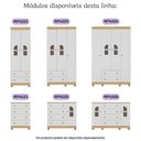 Ver imagem 6 de Cômoda Infantil 125cm 2 Portas com Vidro e 4 Gavetas Nina Multimóveis Mp4506 Madeirado/branco