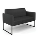 Ver imagem 1 de Sofá Namoradeira Base Industrial Preto Marisa Corino Preto D03 - D'Rossi