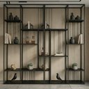 Ver imagem 1 de Kit 2 Estantes Multiuso de Livros Industrial Aço 122CMX202CM Yescasa Preto