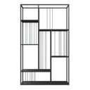 Ver imagem 4 de Kit 2 Estantes Multiuso de Livros Industrial Aço 122CMX202CM Yescasa Preto