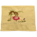 Ver imagem 1 de Toalha Bordada De Mão Lavabo Bailarina no Jardim Saia com Franja Fringer Dohler Artesanalle Creme Se