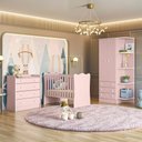 Ver imagem 1 de Quarto Infantil Completo Ana 2 Portas 7 Gavetas Rosa - Pnr Móveis