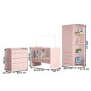 Ver imagem 4 de Quarto Infantil Completo Ana 2 Portas 7 Gavetas Rosa - Pnr Móveis