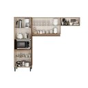 Ver imagem 3 de Cozinha Modulada Completa Alpha 3 Peças (2aéreos+1paneleiro) C3p35 Freijo/off White - Carraro