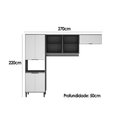 Ver imagem 2 de Cozinha Modulada Completa Alpha 3 Peças (2aéreos+1paneleiro) C3p35 Freijo/off White - Carraro