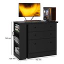 Ver imagem 4 de Mesa Escrivaninha Cômoda Giratória Gamer e Estudo Mdp Preto